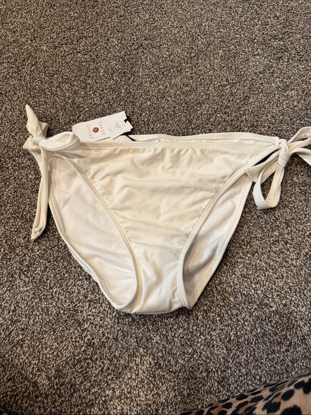 Shade & Shore White Tie-Side Bikini Bottoms